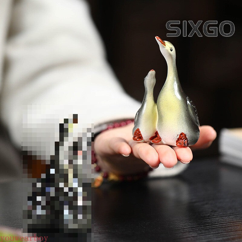 Color-changing Swan Tea Pet Can Be Raised Tea Pet Tea Table Ceramic Change Color