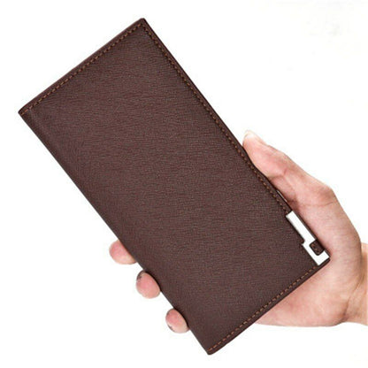 Card&ID Cash Clamps PU Leather Men's Wallet Money Clip Billfold Male Purse Bag