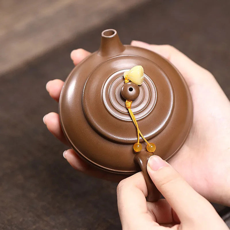 180ml Chinese Zisha Handmade Yixing Purple Clay Teapot Infuser Kettle Tea Set