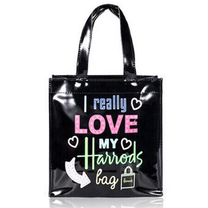 Harrods London Girls Shopper PVC Tote Bag Top-handle Casual Shopping Handbag