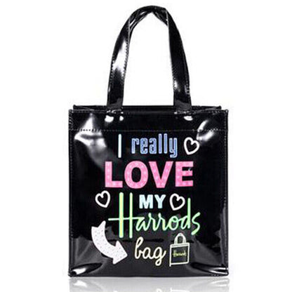 Harrods London Girls Shopper PVC Tote Bag Top-handle Casual Shopping Handbag