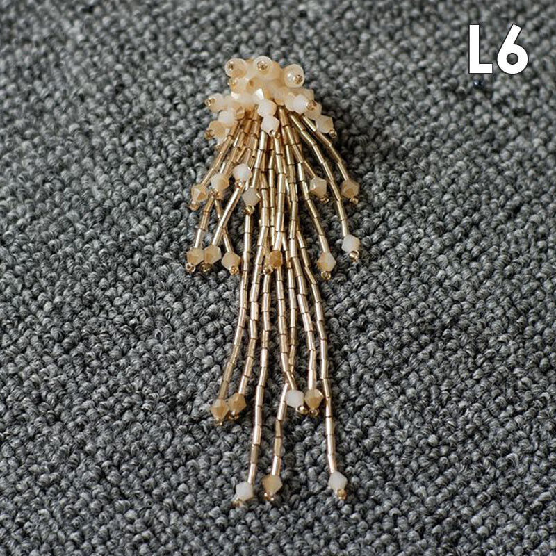Tassel Nail Bead Cloth Paste Bag Earrings Jewelry Accessories Patch DIY Material