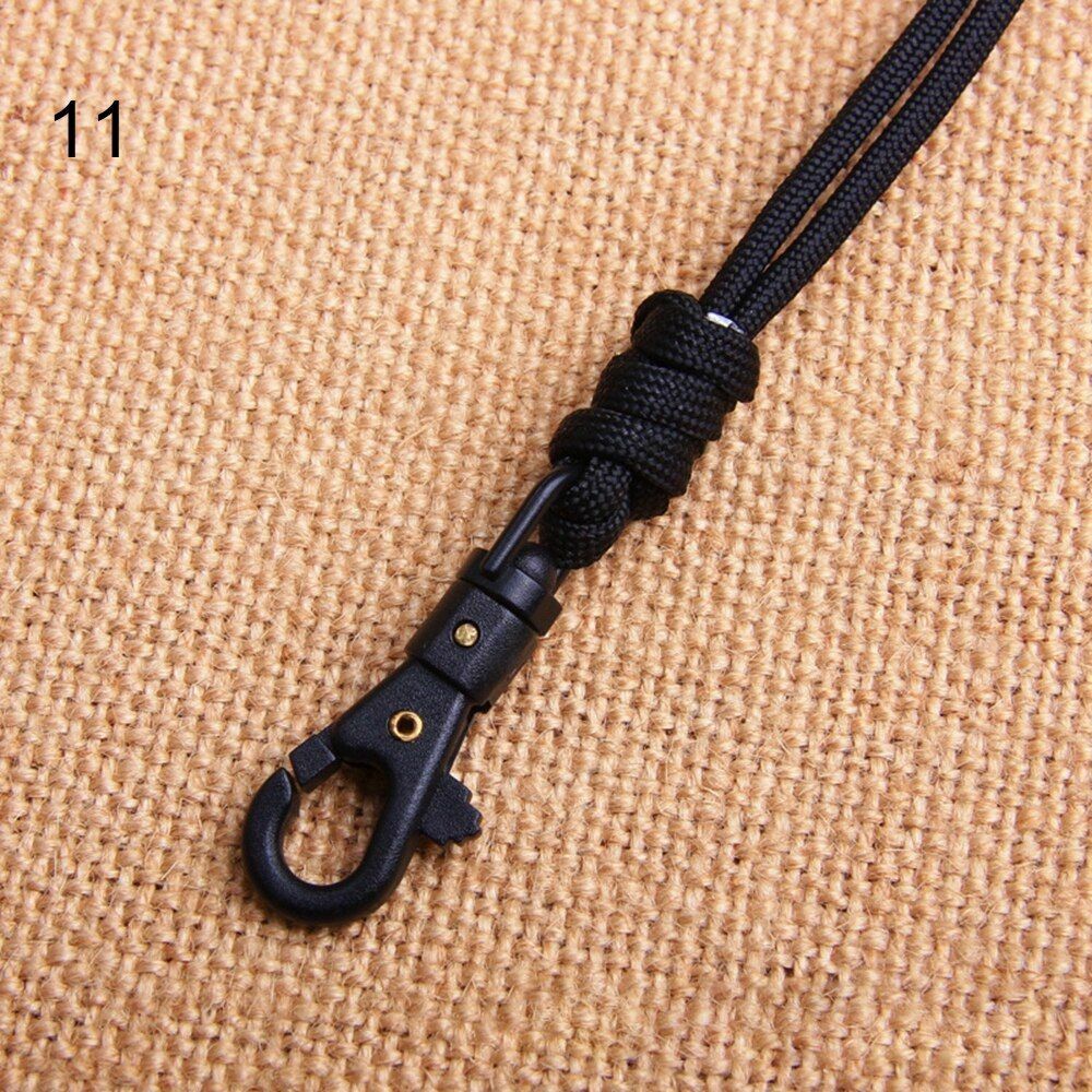 46CM 1 PC Paracord Keychain Lanyard Metal Triangle Buckle Outdoor Cord Carabiner