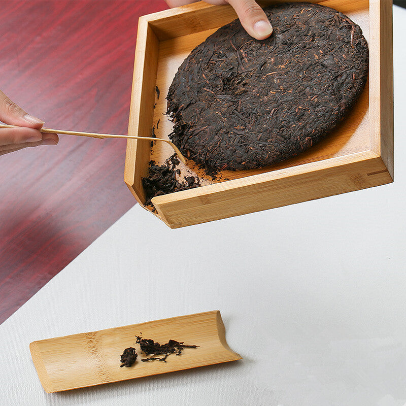 Creative Bamboo Storage Box For Pu'er Tea Cake Cabinet With Drawers For Tea Tool