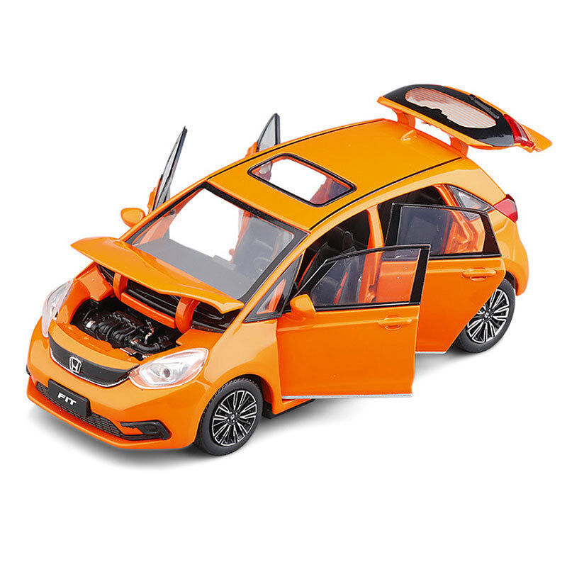 1/32 Scale Honda Fit Model Car Diecast Toy Vehicle Kids Toys for Boys Orange