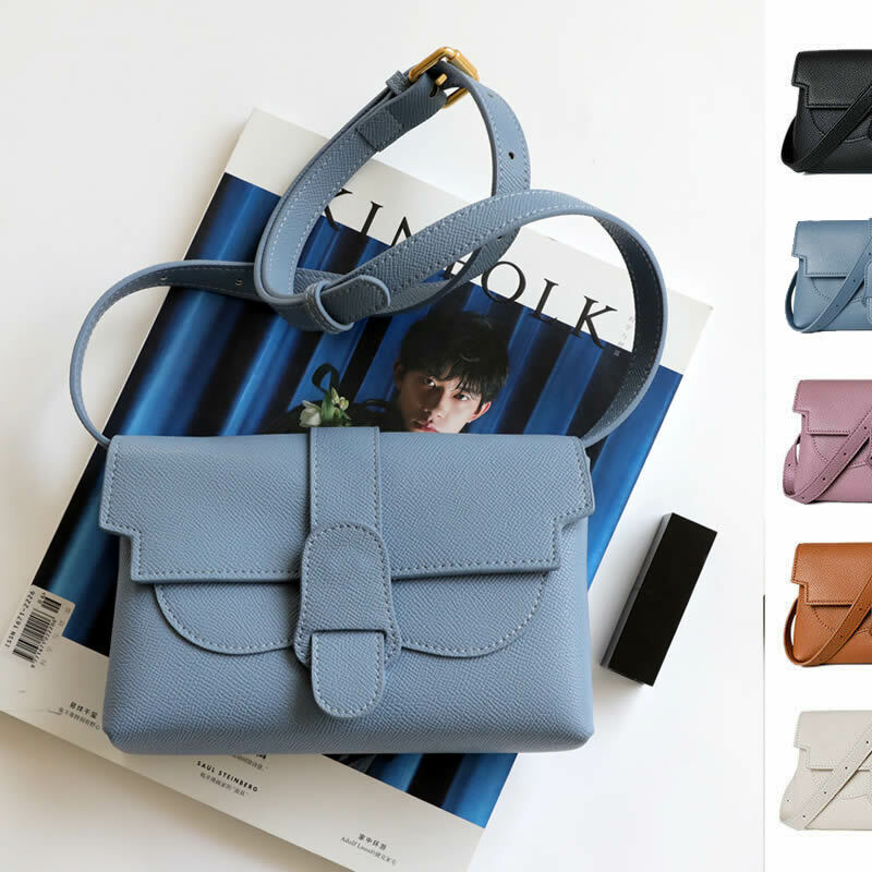 Convertible Real Leather Small Belt Bag Sling Pack Crossbody Clutch Fanny Pack