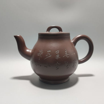 Vintage Chinese Yixing Purple Clay Teapot Zisha Ceremony Collection Rare Large