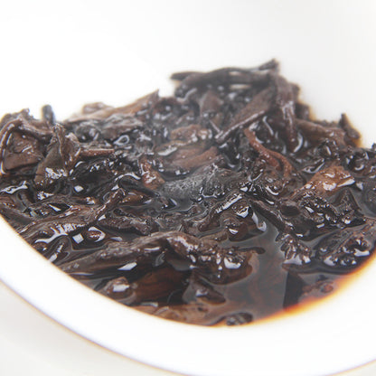 357g Old Ripe Puerh Tea Yunnan Pu'er Cooked Tea Cake Old Tree Pu-erh Black Tea