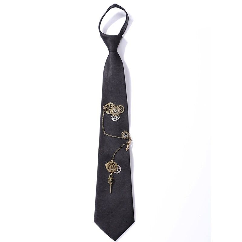 Adult Zipper Neck Tie Halloween Anime Costumes Steampunk Gothic 8x44cm Polyester