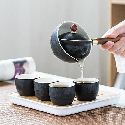 Chinese Automatic Rotating Kung Fu Tea Ceremony Set For Home Portable Drinkware