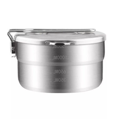 304 Stainless Steel Lunch Case With Storage Bag Camping Pot Tableware Outdoor