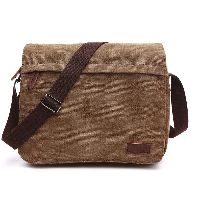 Solid vintage Canvas Messenger Satchel Bags Shoulder Bag Men