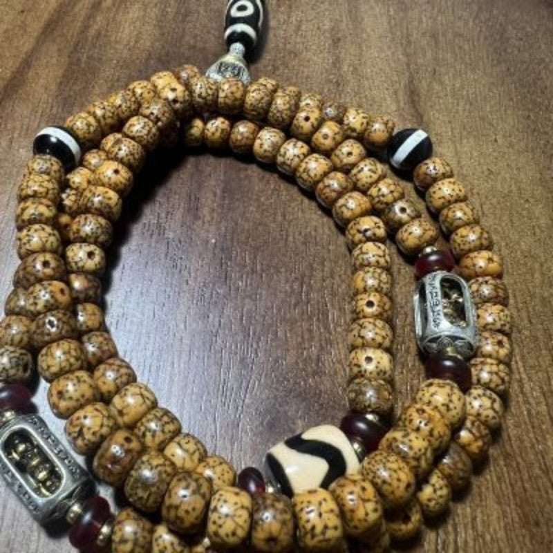 Tibetan Star and Moon Bodhi 108 Beads Full Set