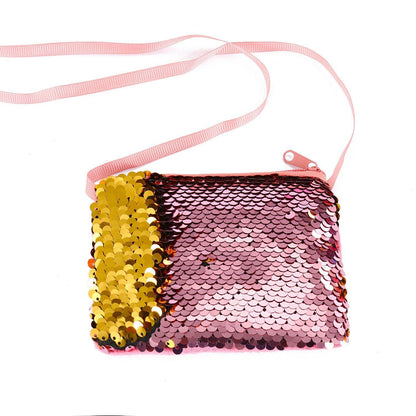 Girls Package Wallet Women Sequins Coin Purse Earphone Handbag Zipper Clutch Bag