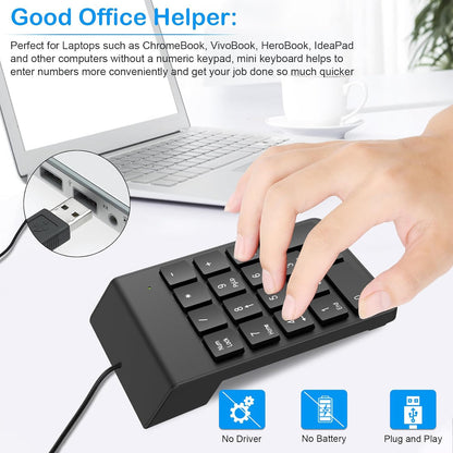 Wireless USB Number Numpad Numeric Keypad Number Keyboard For Laptop Desktop Lot