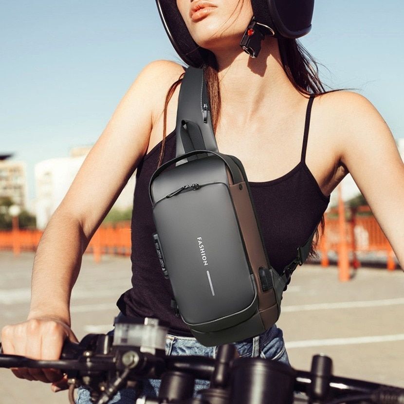 Sling Backpack Crossbody Shoulder Chest Bag Anti-theft Travel Waterproof Oxford