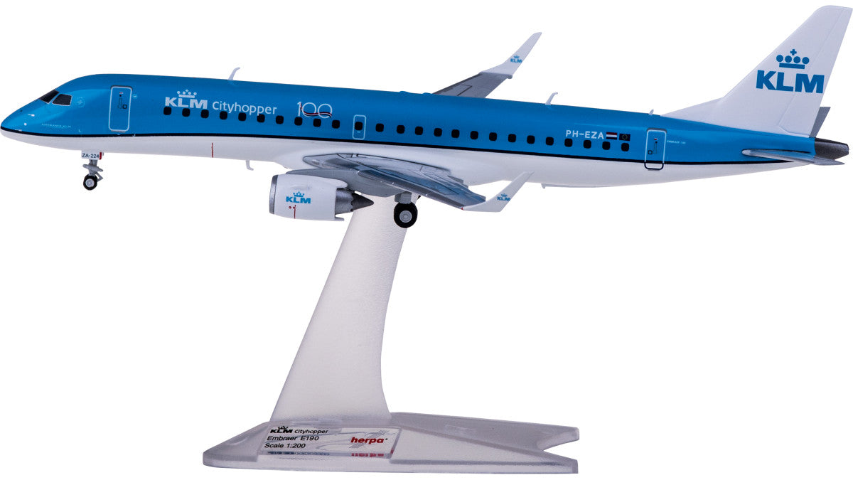 1:200 Herpa KLM Embraer ERJ-190 Passenger Airplane ABS Plastic Aircraft Model