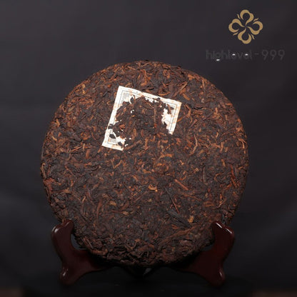 357g Ripe Pu'er Tea Cake Yunnan Laobanzhang Kunlushan Ancient Tree Aged Tea