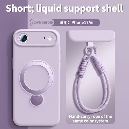 360° Rotation Bracket Holder Clear Back Cover Case for iPhone17pro max/16/15/14
