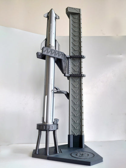 1:400 SpaceX Starship Super Heavy Booster Rocket Model Set with Tower Starbase