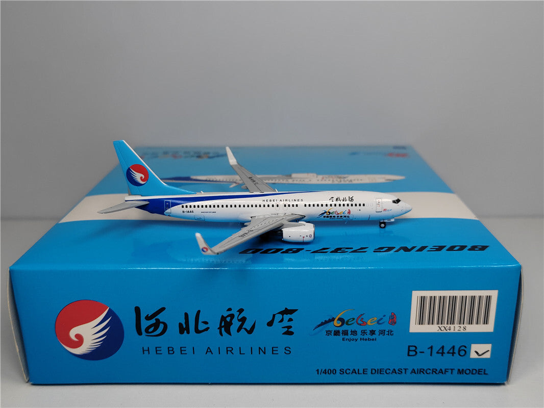 1:400 JC Wings HEBEI AIRLINES BOEING B737-800 Passenger Airplane Diecast Model
