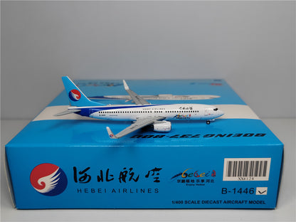 1:400 JC Wings HEBEI AIRLINES BOEING B737-800 Passenger Airplane Diecast Model