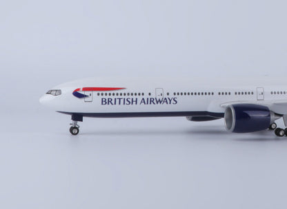 47CM 1:157 BRITISH AIRWAYS BOEING 777-300ER Airplane Landing Gears Resin Model