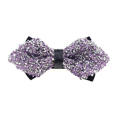 Men Bowtie Diamond Luxury Crystal Gem Tie Fashion Wedding Party Neckwear Banquet