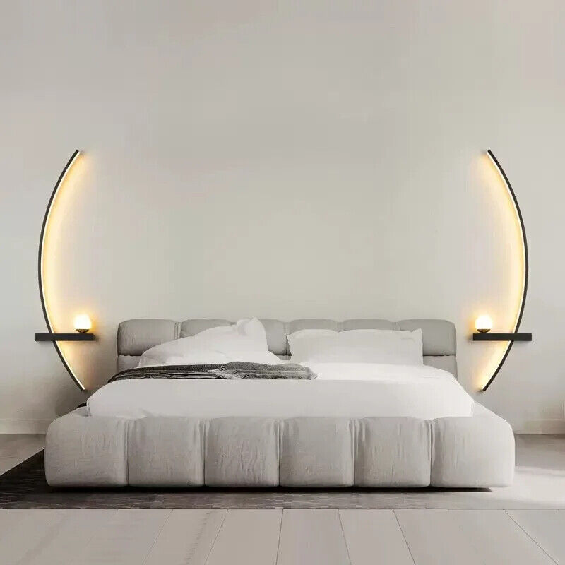 LED Wall Lamps Modern Black Gold Interior Nordic Art TV Home Decor Sconce Lights