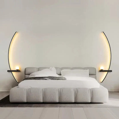 LED Wall Lamps Modern Black Gold Interior Nordic Art TV Home Decor Sconce Lights