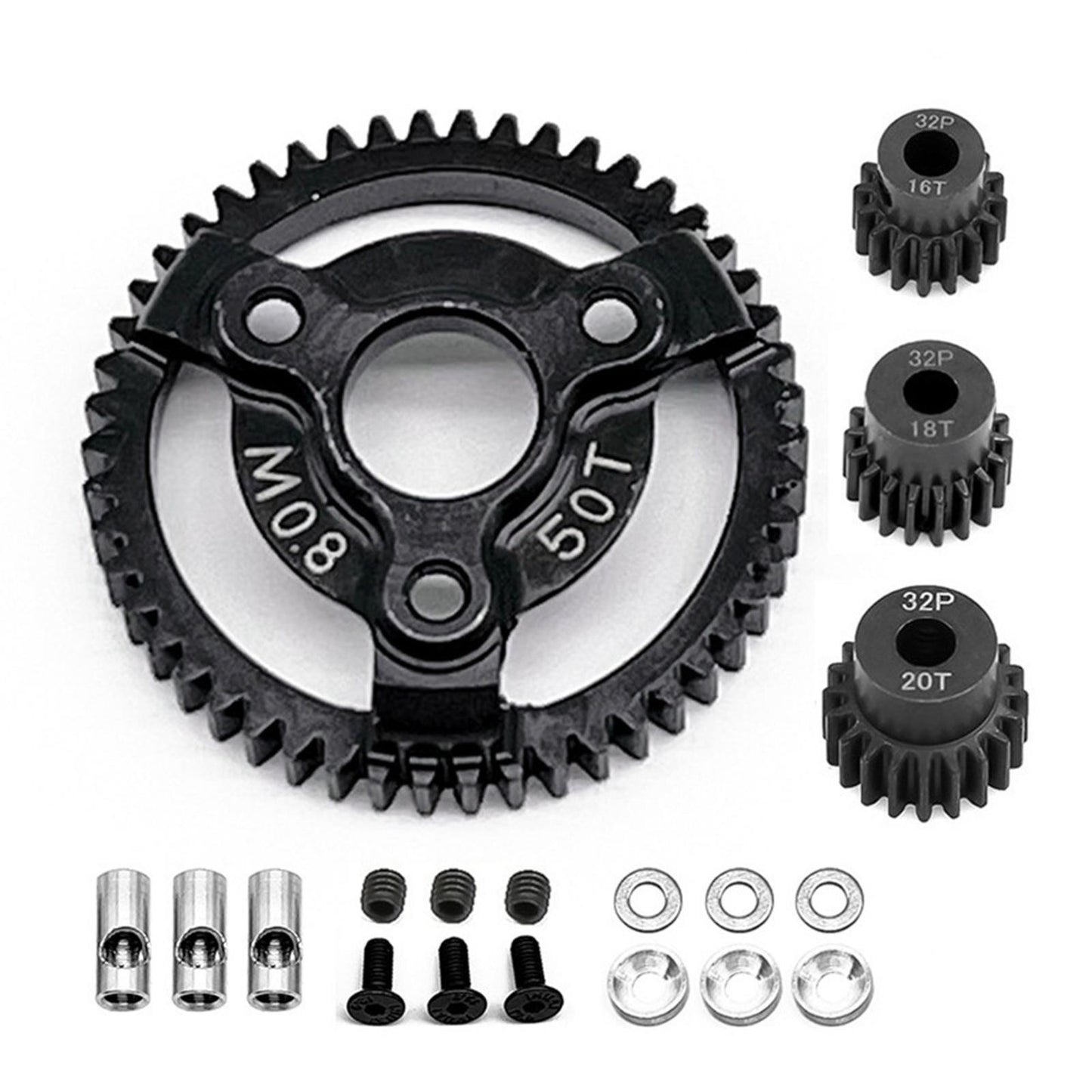 0.8M 32P Spur Gear 50T 52T 56T 60T For Traxxas Slash 2WD VXL XL-5 Bandit 1/10 F