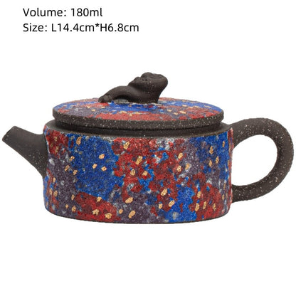 Crude Pottery Tea Pot Antique Style Chinese Ceramic Master Pot Handmade Craft