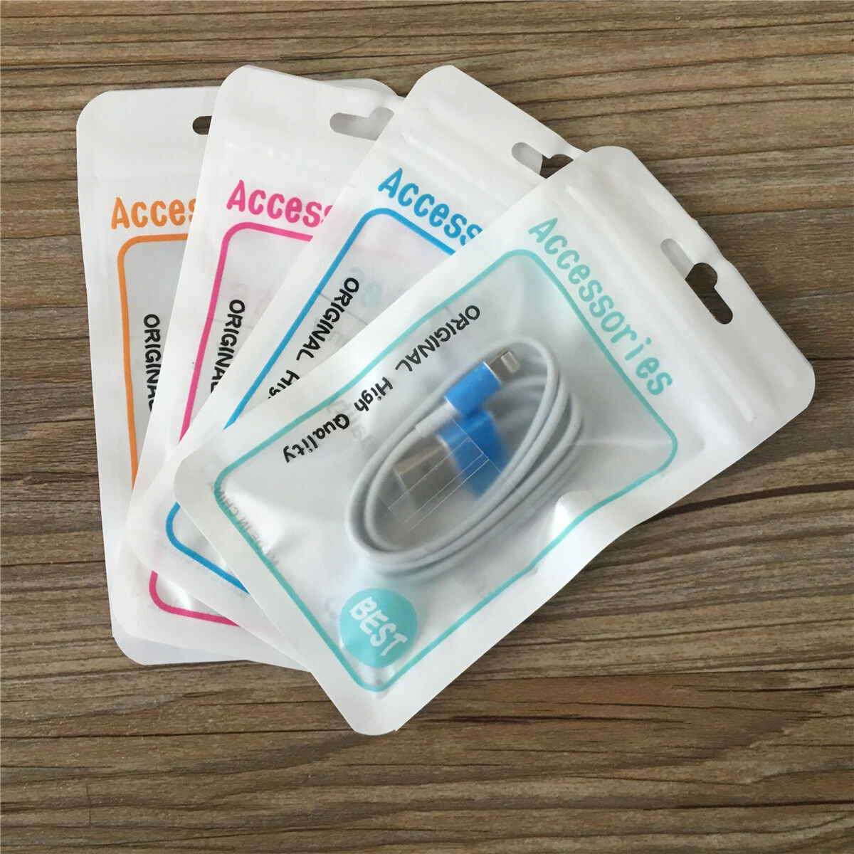 Plastic Hang Hole Bag Matte Self Seal Bag Retail Packaging Pouch For Accessories