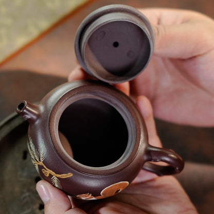Full Handmade Tea Pot Handpainted China Real Yixing Zisha Purple Clay Master Pot