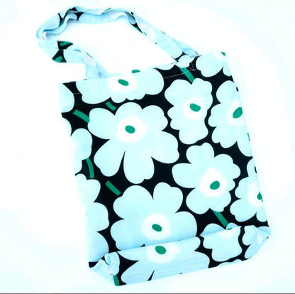 Fashion Colorful Marimekko Fabric Unikko Poppy Tote Bag, Shopping Bag For Her
