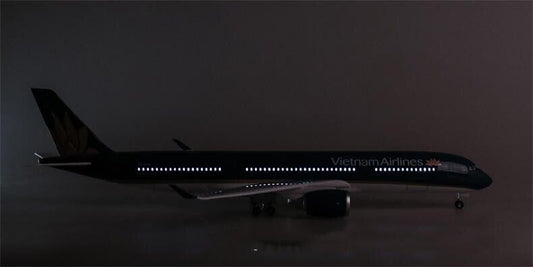47CM Vietnam Airlines AIRBUS A350 Airplane Led Sound Light Resin Aircraft Model