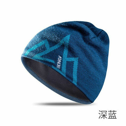 Winter Hat Wool Knitted Windproof Thick Warm Outdoor Sport Skiing Snowboarding