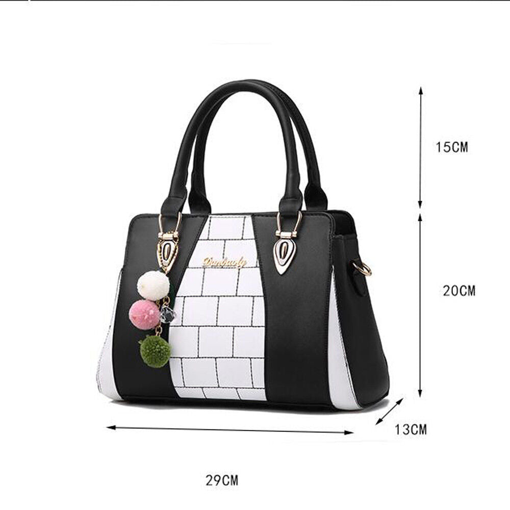 Womens PU Leather Bag Purse Shoulder Handbags Tote Messenger Satchel Cross Body