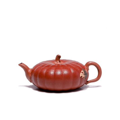 Full Handmade Small TeaPot Pumpkin Design True Yixing Zisha Clay Master Pot 90ml