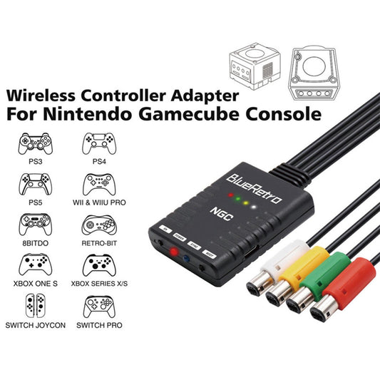 Wireless Controllers Adapter For NGC GameCube Supports 4 Bluetooth Compatible B