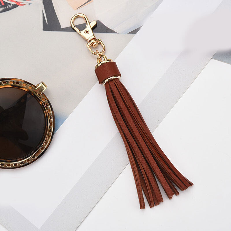 PU Leather Tassel Key Chain Handbag Bag Purse Accessories Pendant Keyring Gift