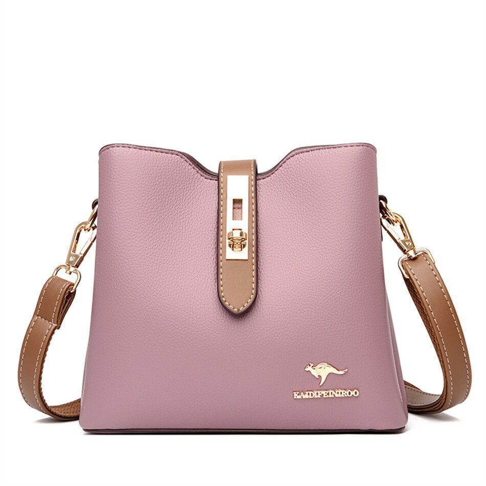 Large Shoulder Bag Synthetic Leather Messenger Bags Fashion Tote Luxury Handbag