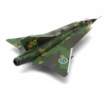 1:72 Aviation Saab J35J Draken Swedish AF Splinter Scheme Fighter Diecast Model