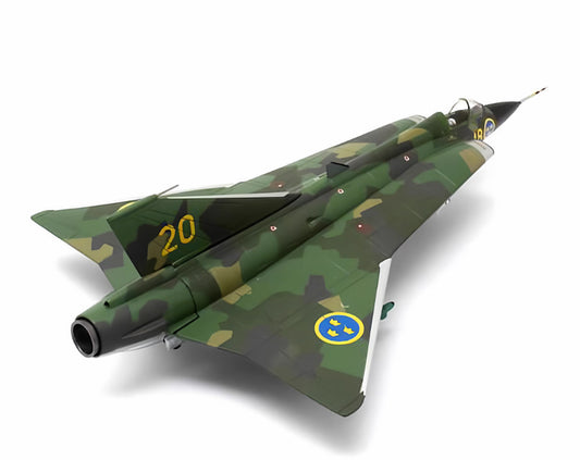 1:72 Aviation Saab J35J Draken Swedish AF Splinter Scheme Fighter Diecast Model