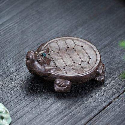 Turtle Design Holder For Tea Pot Yixing Clay Mat Creative Water Reservoir Mat