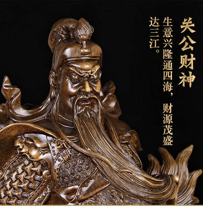 Feng Shui 18.5"Tall LARGE Chinese Guan Yu Statue GuanGong Guanyunchang Warlord
