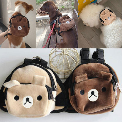 Pet Cat Dog Backpack Bag Dog Snack Bag Adjustable Out Travel Bag Large-capacity