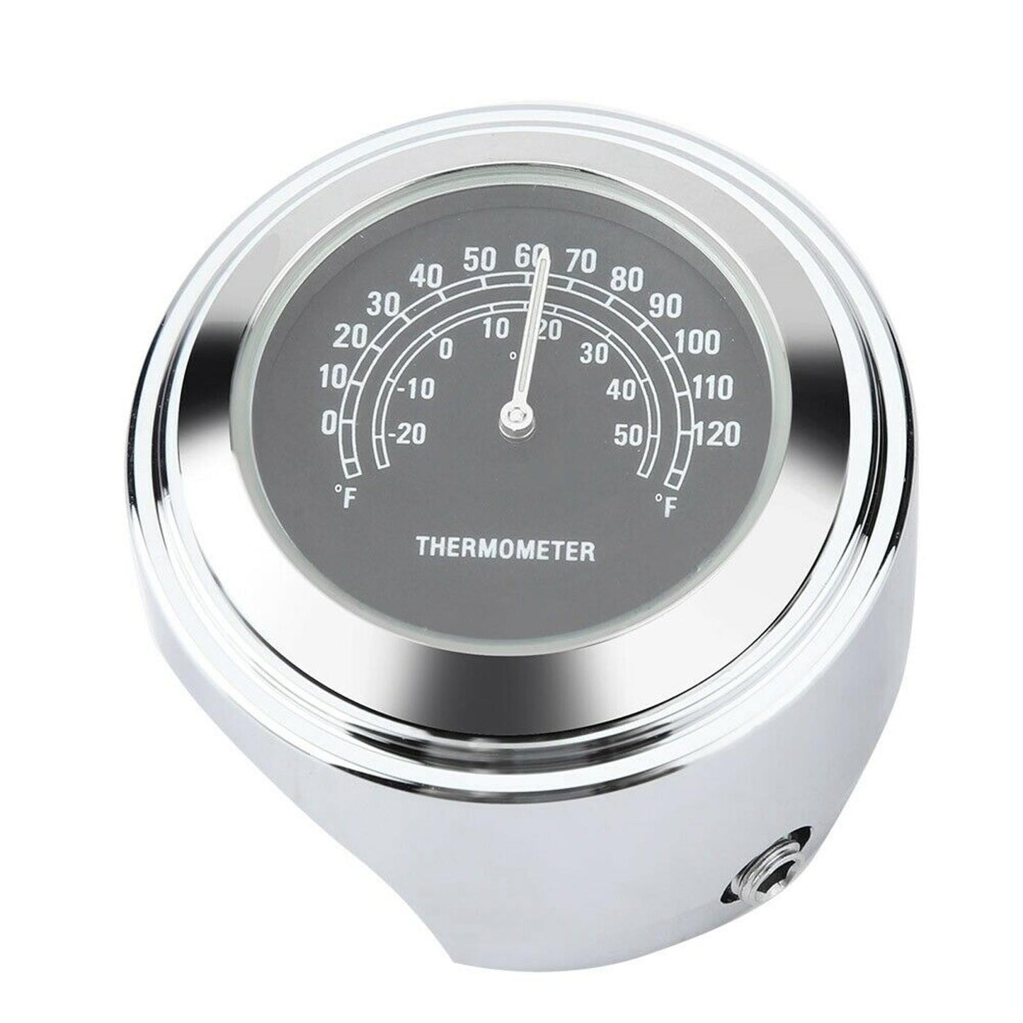 22&25mm Luminous Mobike Front Chrome Waterproof Handlebar Mount Temp Thermometer