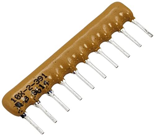 30 Pack SIP Resistor Network, 390 Ohms, 10 Pins, 5 Resistors