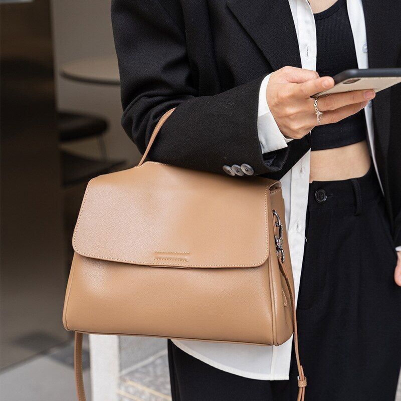 Women Handbag Genuine Leather High Capacity Crossbody Shoulder Bags
